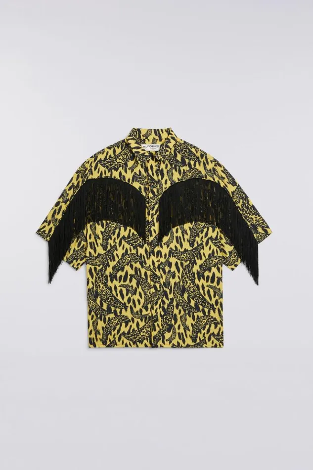 Men Fiorucci Banimalier Fringe Shirt Yellow Yellow Men Fiorucci Banimalier Fringe Shirt Yellow Yellow