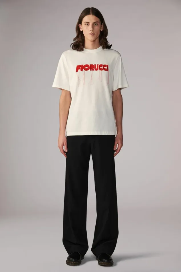 Men Fiorucci Club Logo TShirt Off White Off White