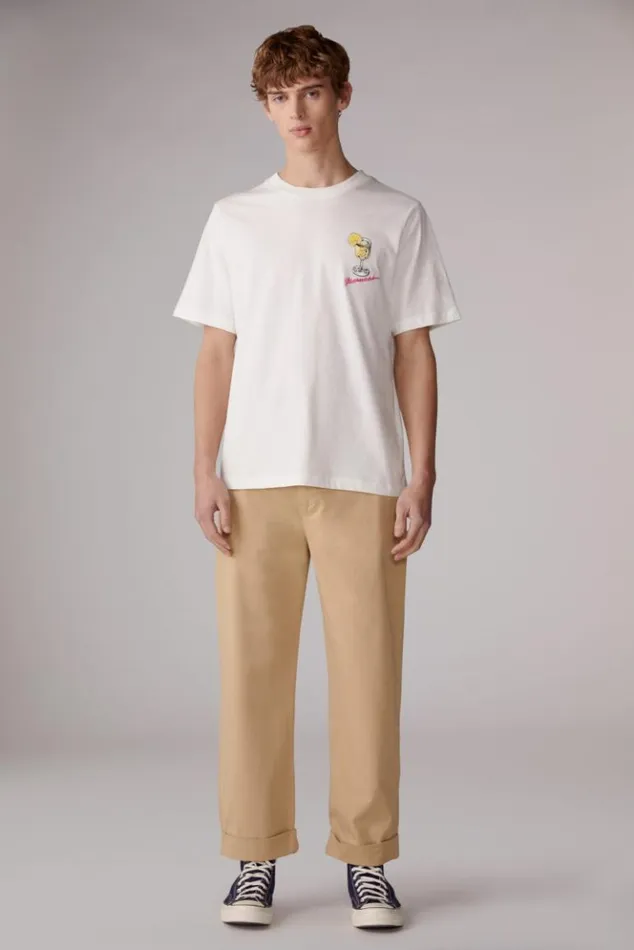 Men Fiorucci Cocktail Squiggle Logo TShirt White White
