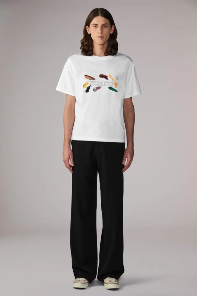 Men Fiorucci Graphic Paint TShirt White White