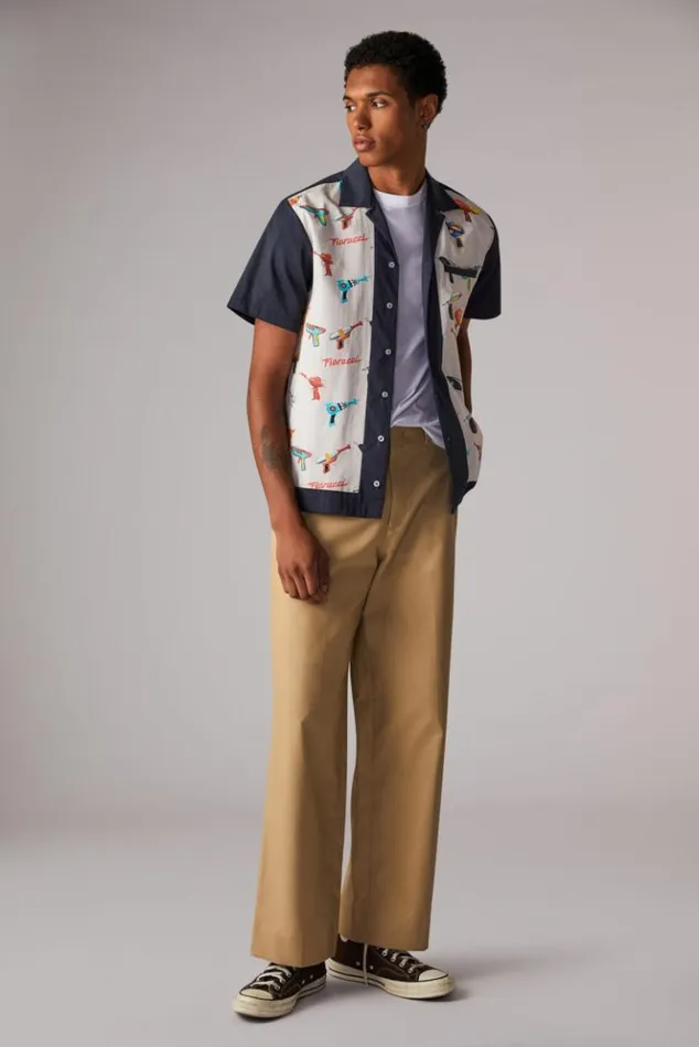 Men Fiorucci Ray Gun Bowling Shirt Multi Multi