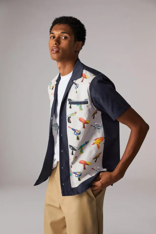 Men Fiorucci Ray Gun Bowling Shirt Multi Multi Men Fiorucci Ray Gun Bowling Shirt Multi Multi