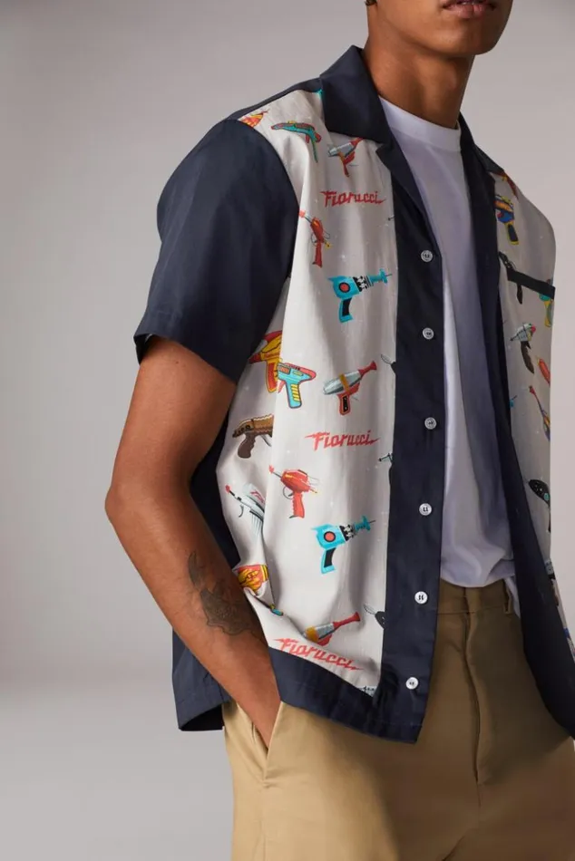 Men Fiorucci Ray Gun Bowling Shirt Multi Multi Men Fiorucci Ray Gun Bowling Shirt Multi Multi