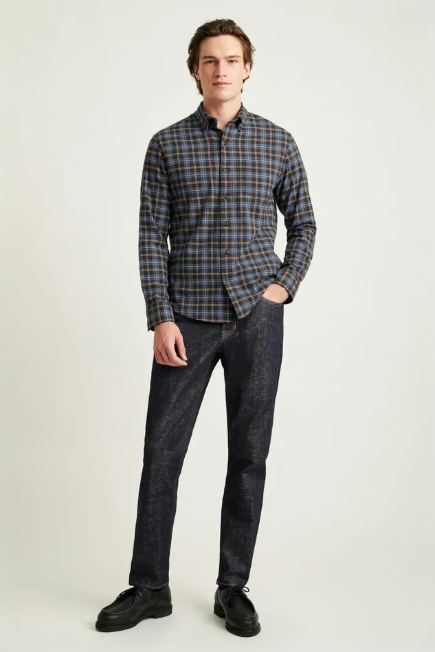 Men Flannels and Shirt Jackets Bonobos Everyday Lightweight Flannel Shirt Navy Chocolate Plaid Men Flannels and Shirt Jackets Bonobos Everyday Lightweight Flannel Shirt Navy Chocolate Plaid