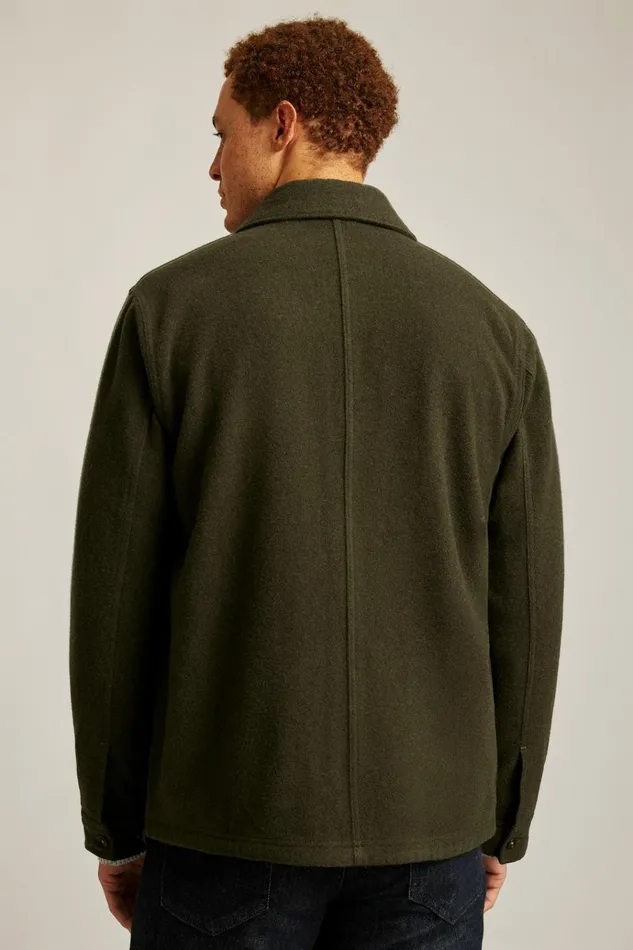 Men Flannels and Shirt Jackets Bonobos Japanese Wool Jacket Olive