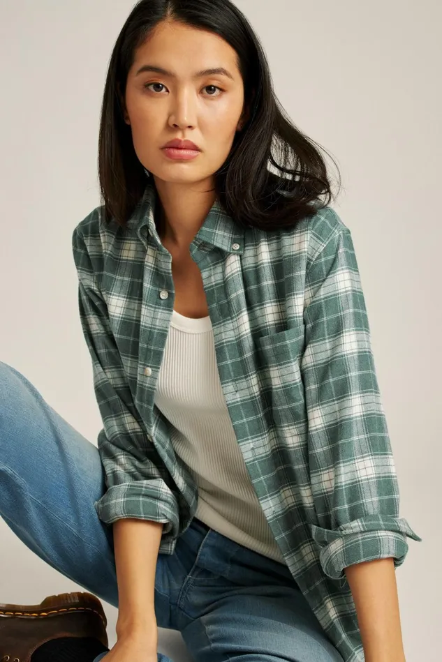 Men Flannels and Shirt Jackets Bonobos Performance Flannel Shirt Edenberry Plaid