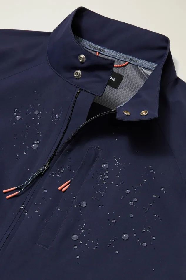 Men Golf Outerwear and Layering Bonobos Elements Shell Golf Jacket Maritime Blue
