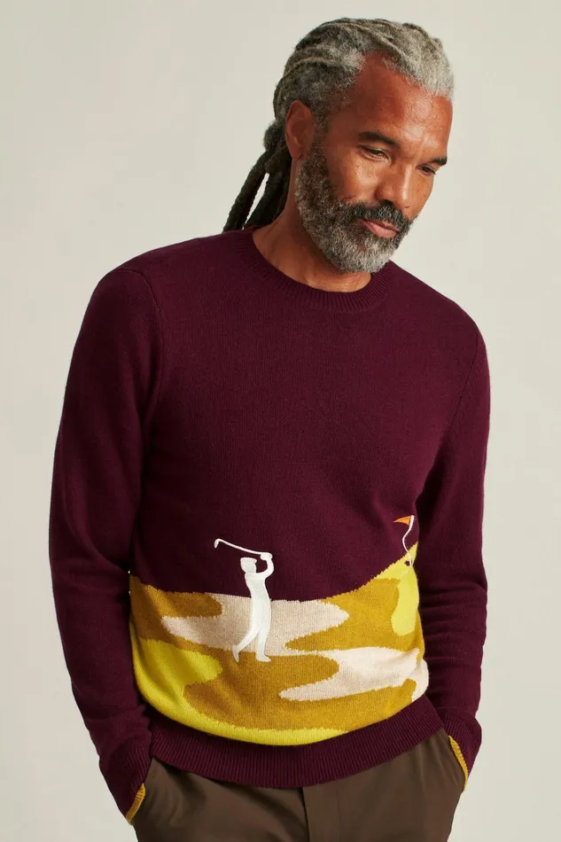 Men Golf Outerwear and Layering Bonobos Limited Edition Golf Sweater Nice Day For A Drive