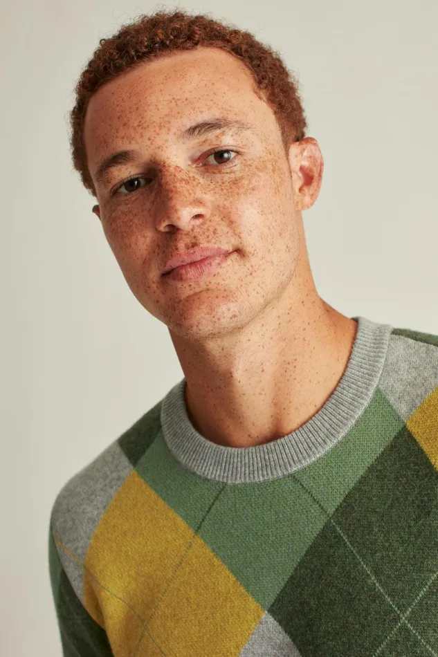 Men Golf Outerwear and Layering Bonobos Limited Edition Sweater Yellow Green Argyle
