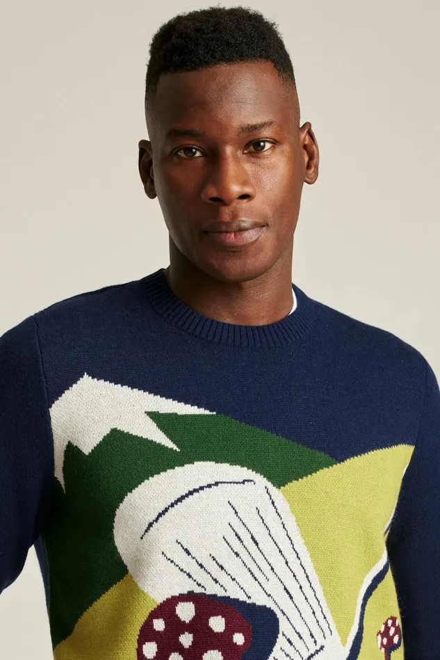 Men Golf Outerwear and Layering Bonobos Putting Scenic Crew Neck Golf Forest