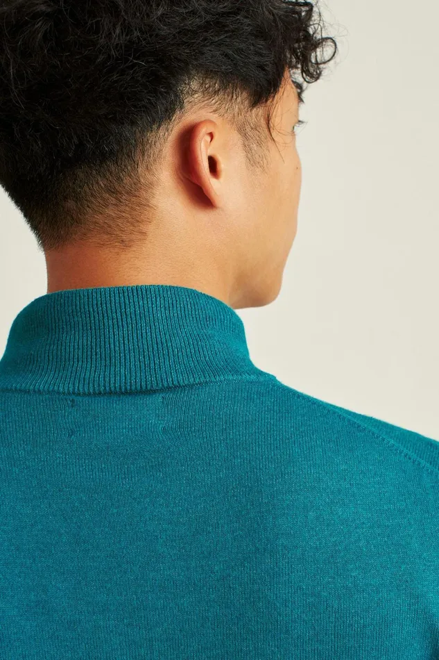 Men Golf Outerwear and Layering Bonobos Soft Air Golf HalfZip Teal With Berry Stripe