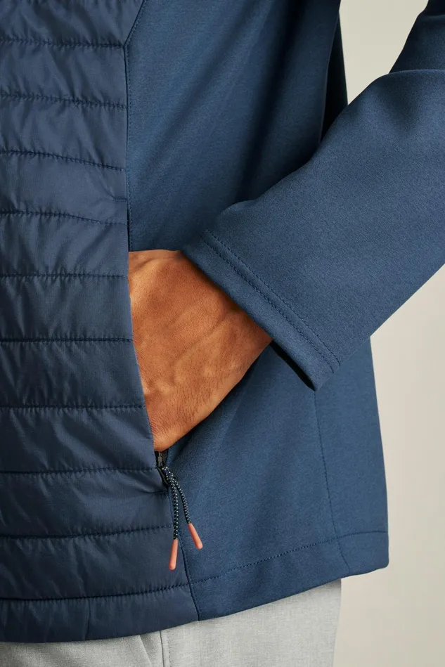 Men Golf Outerwear and Layering Bonobos The Lightweight Hybrid Jacket Naval Blue