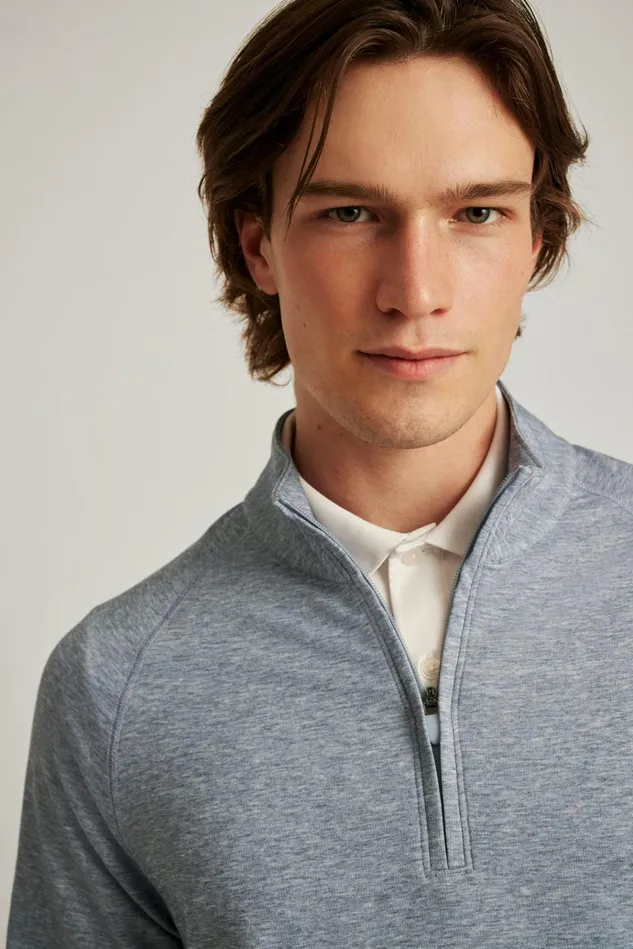 Men Golf Outerwear and Layering Bonobos The Playthrough Performance Golf Half Zip Slate Grey