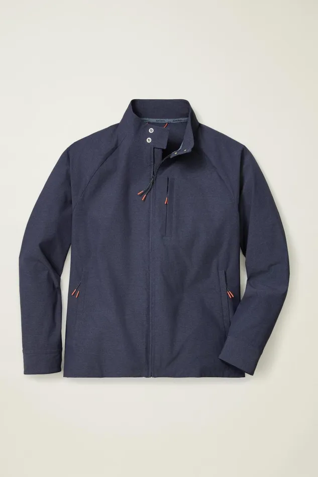 Men Golf Outerwear and Layering Bonobos Tour Harrington Golf Jacket Maritime Blue