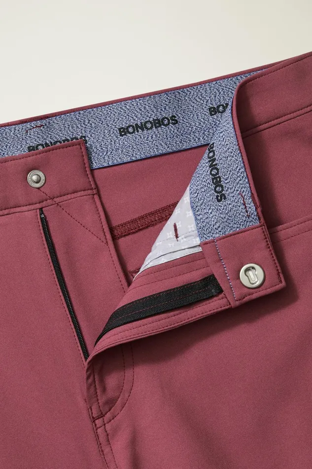 Men Golf Pants Bonobos Performance Link 5Pocket Pants Rose