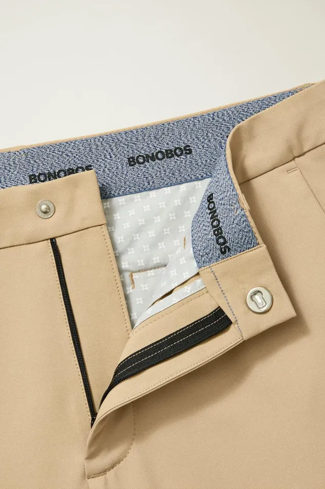 Men Golf Pants Bonobos Performance Link Pants Oak Khaki