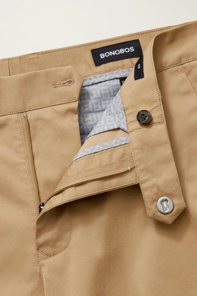 Men Golf Pants Bonobos Tech Trouser Tigers Eye Brown