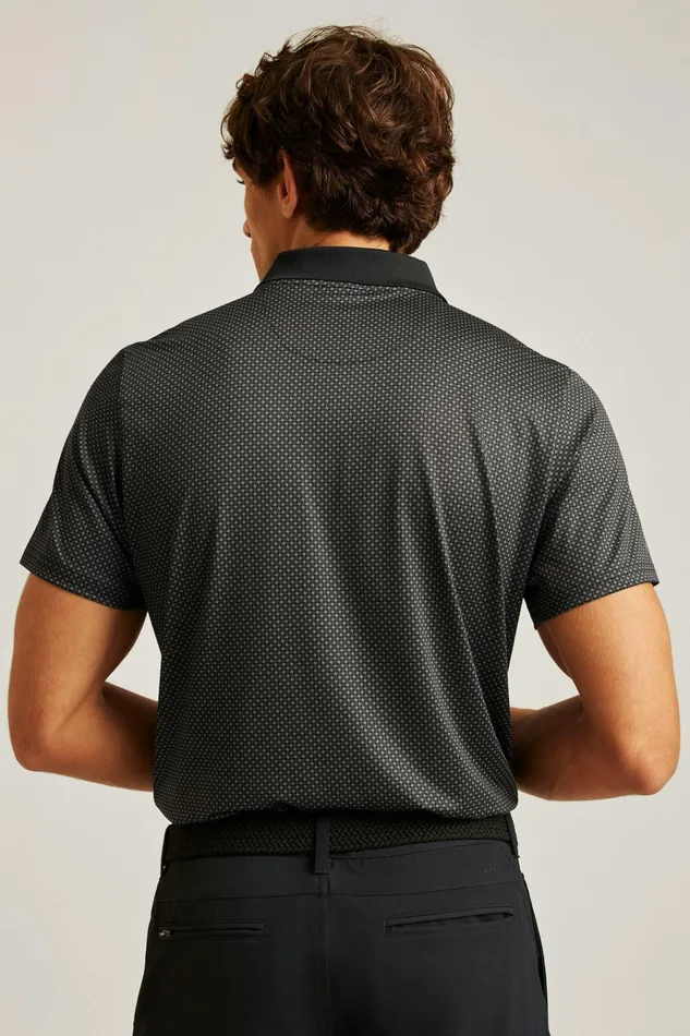 Men Golf Polos and Tops Bonobos Limited Edition Performance Golf Polo Volcanic Ash Houndstooth