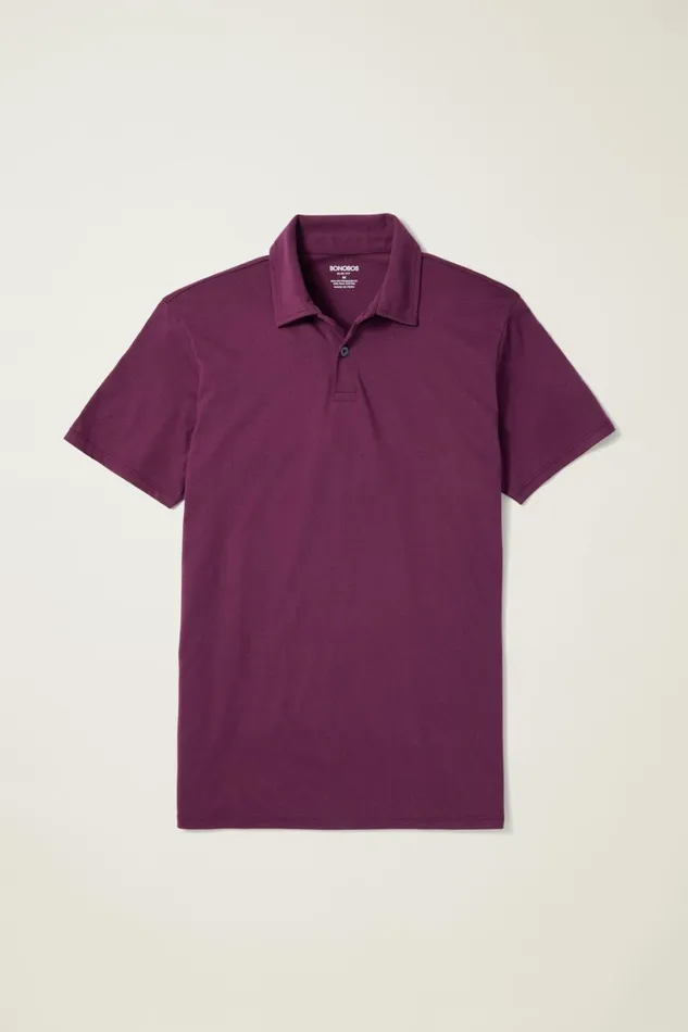 Men Golf Polos and Tops Bonobos Pima Performance Polo Port Wine