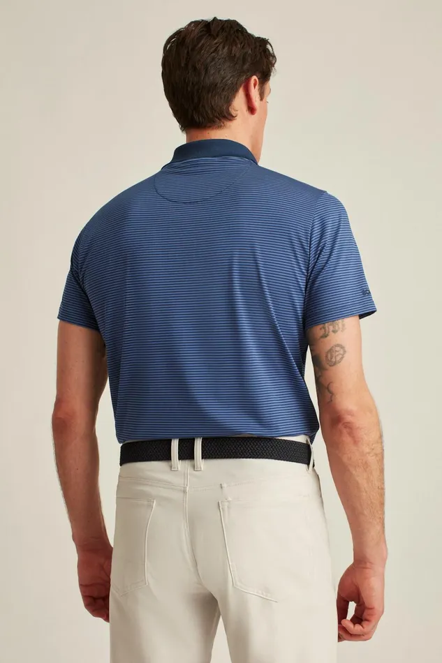 Men Golf Polos and Tops Bonobos The Performance Golf Polo Blue Stripe