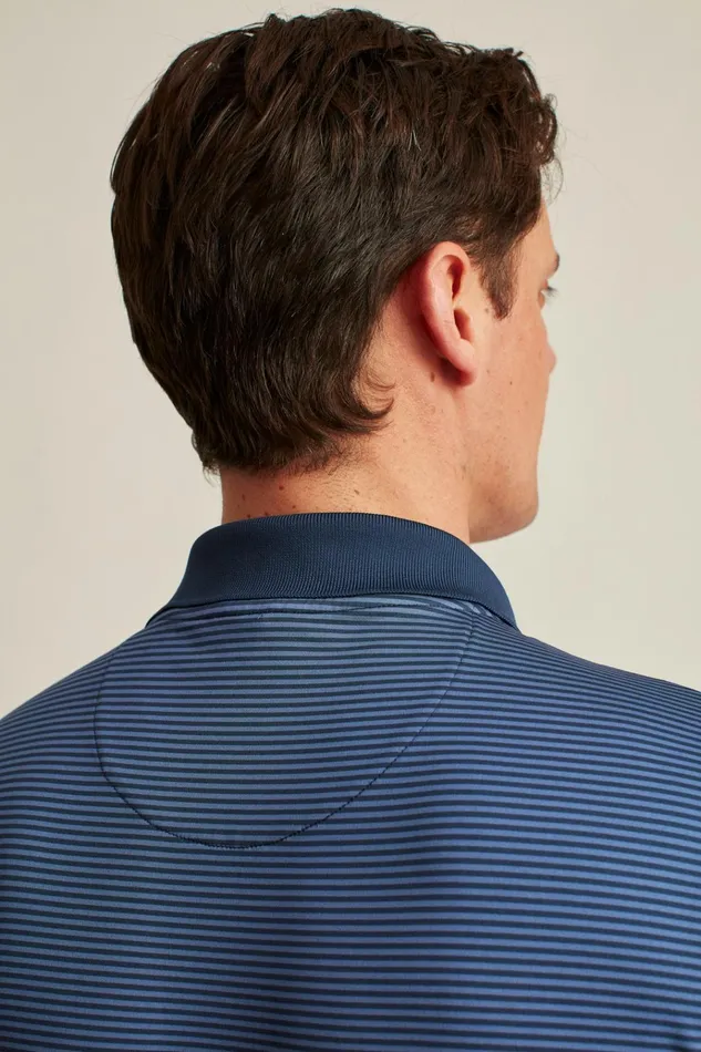 Men Golf Polos and Tops Bonobos The Performance Golf Polo Blue Stripe