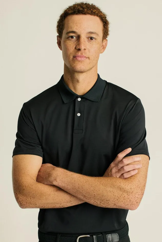 Men Golf Polos and Tops Bonobos The Performance Golf Polo Jet Black