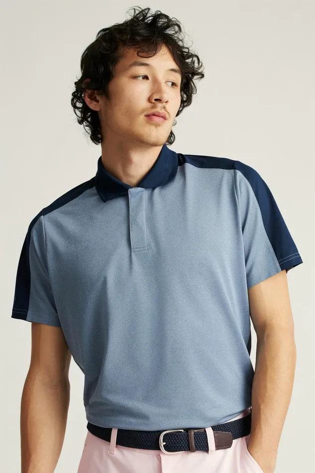 Men Golf Polos and Tops Bonobos Tour Pique Polo Shades Of Blue