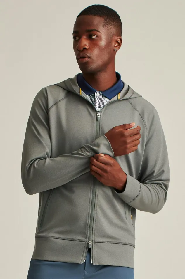 Men Half and FullZips Bonobos The Elements Full Zip Hoodie Grey