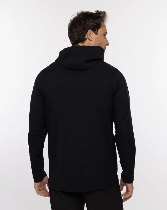 Men Hoodies and Sweatshirts TravisMathew ANCIENT RUINS QUARTER ZIP HOODIE Black
