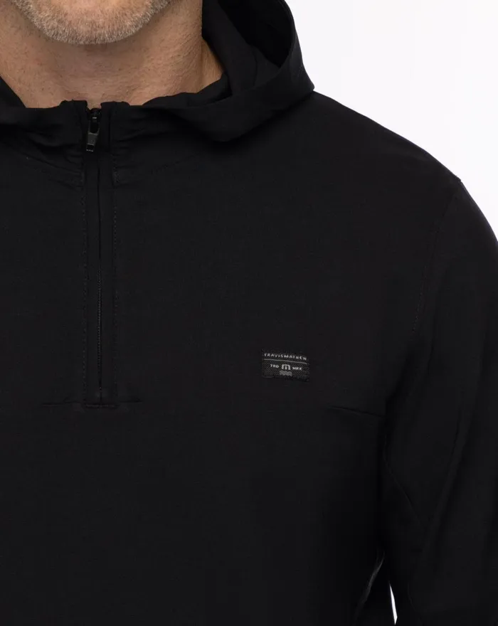 Men Hoodies and Sweatshirts TravisMathew ANCIENT RUINS QUARTER ZIP HOODIE Black