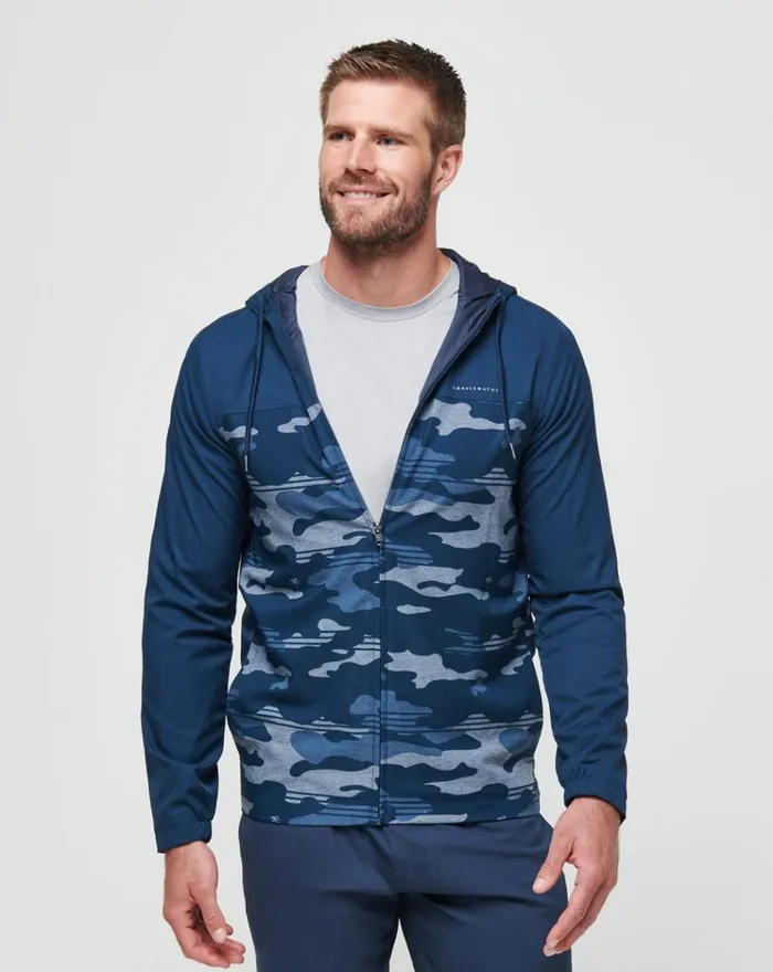 Men Hoodies and Sweatshirts TravisMathew CAMO TECH HOODIE Blue Nights