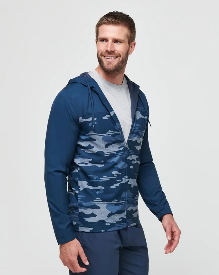 Men Hoodies and Sweatshirts TravisMathew CAMO TECH HOODIE Blue Nights