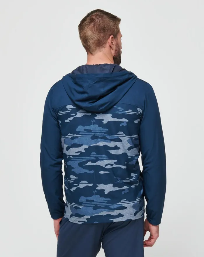 Men Hoodies and Sweatshirts TravisMathew CAMO TECH HOODIE Blue Nights