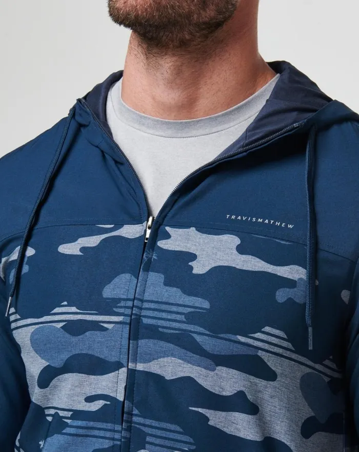 Men Hoodies and Sweatshirts TravisMathew CAMO TECH HOODIE Blue Nights