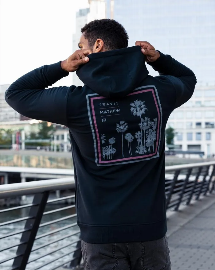 Men Hoodies and Sweatshirts TravisMathew DINNER AND A MOVIE HOODIE Black