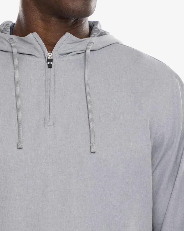 Men Hoodies and Sweatshirts TravisMathew SKYVIEW QUARTER ZIP HOODIE Heather Sleet