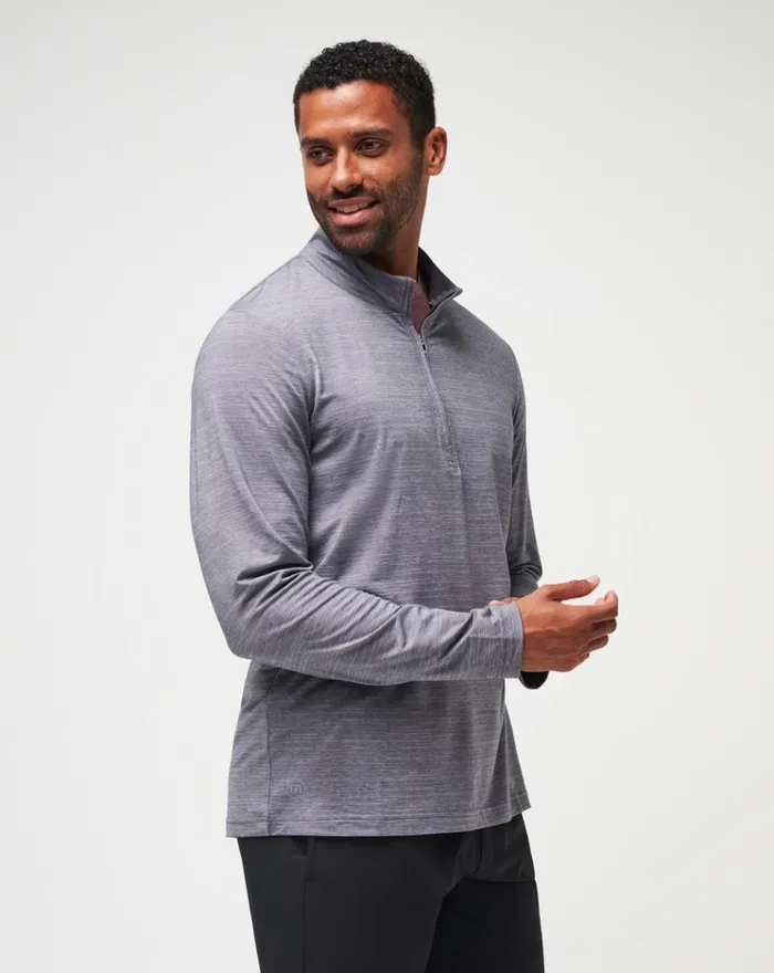 Men Hoodies and Sweatshirts TravisMathew THE HEATER QUARTER ZIP Sleetquiet Shade