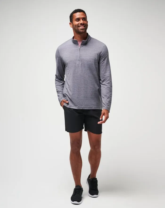 Men Hoodies and Sweatshirts TravisMathew THE HEATER QUARTER ZIP Sleetquiet Shade