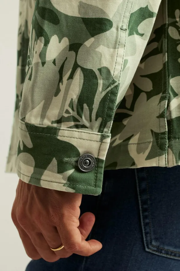 Men Jackets and Coats Bonobos The Botanical Chore Jacket Neutral Green Leaves