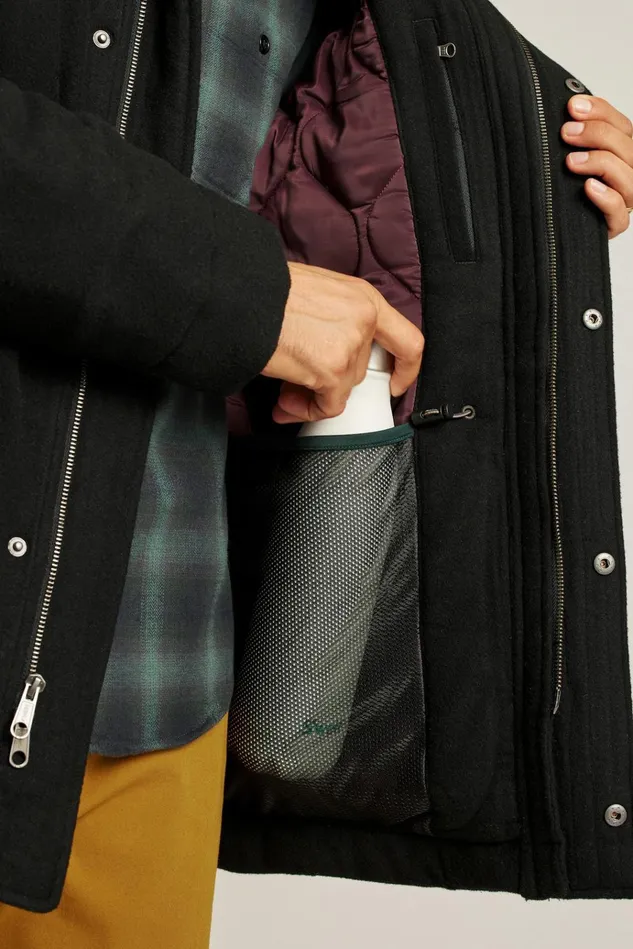 Men Jackets and Coats Bonobos The Italian Wool Expedition Parka Black
