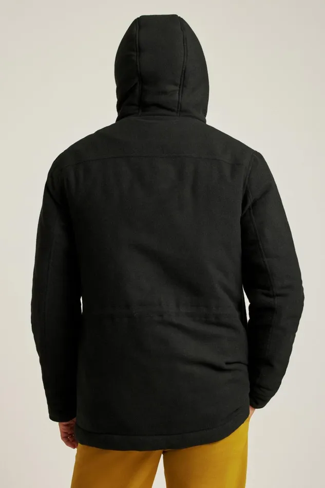 Men Jackets and Coats Bonobos The Italian Wool Expedition Parka Black