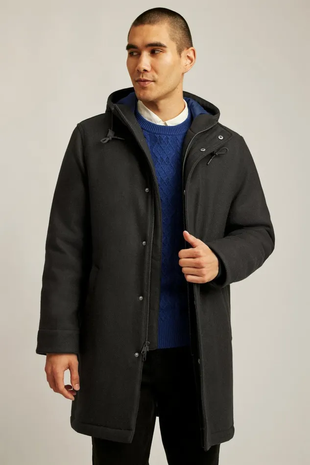 Men Jackets and Coats Bonobos The Italian Wool Parka Black