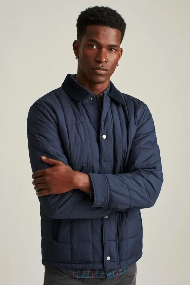 Men Jackets and Coats Bonobos The Quilted Barn Jacket Navy