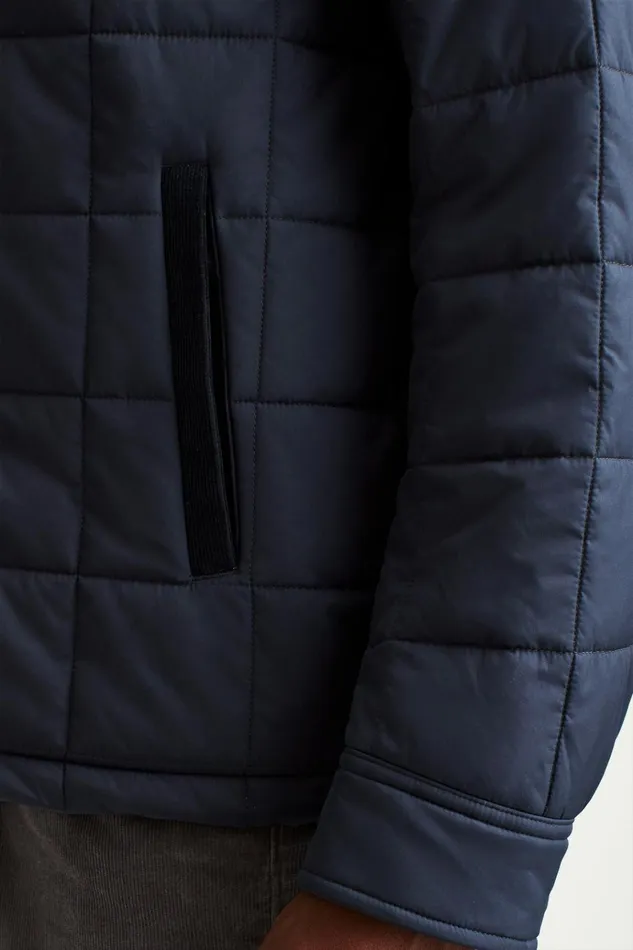 Men Jackets and Coats Bonobos The Quilted Barn Jacket Navy