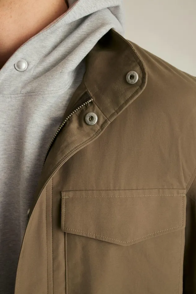 Men Jackets and Coats Bonobos The Tech Utility Jacket Mushroom Brown