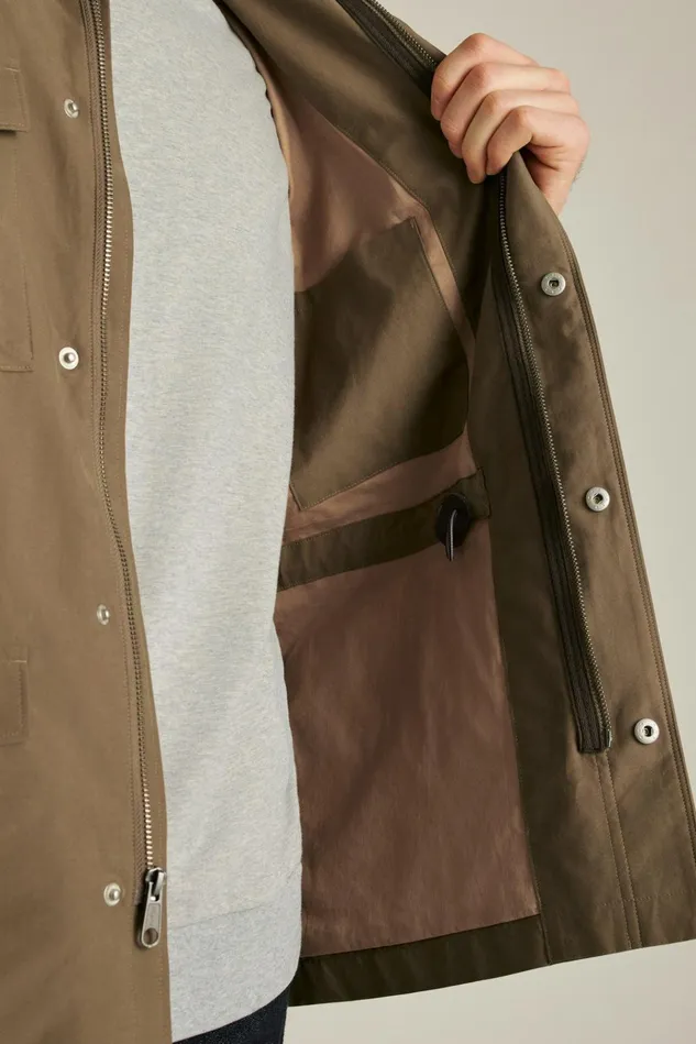 Men Jackets and Coats Bonobos The Tech Utility Jacket Mushroom Brown