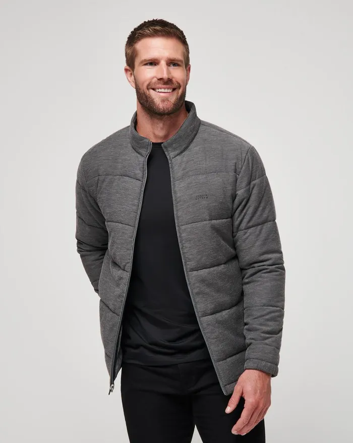 Men Jackets TravisMathew CLIMATE DROP JACKET Heather Black
