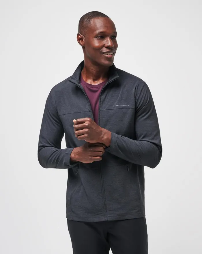 Men Jackets TravisMathew VALLEY VIEW FULL ZIP Heather Black
