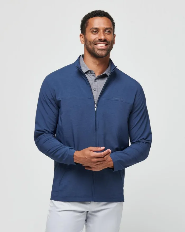 Men Jackets TravisMathew VALLEY VIEW FULL ZIP Heather Navy