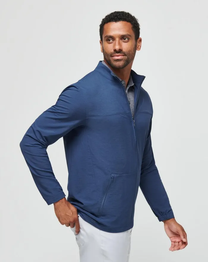 Men Jackets TravisMathew VALLEY VIEW FULL ZIP Heather Navy